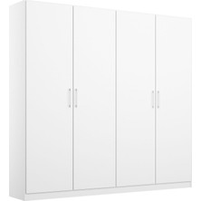 T Designo Almina Giyinme Dolabı - Çok Amaçlı Dolap - Gardırop 180 Cm-4 Kapaklı
