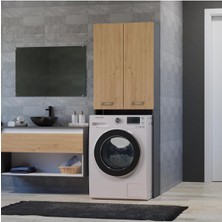 T Designo Ruken  Banyo Dolabı-Çok Amaçlı-Çamaşır Makinesi Dolabı