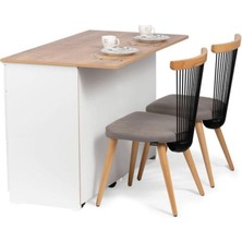 T Designo Şans Mutfak Adası 6 Çekmeceli Alt Modül 100 cm Tezgah Dahil