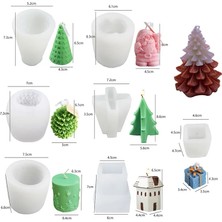 Haicheng Shop Çam Kozalakları Yeni Stil 2021 Yeni 3D Noel Ağacı Mum Sabun Yapımı Kalıp Mutfak Gereçleri Silikon Kek Çikolata Pişirme Kalıbı Pişirme Kalıp Aracı El Sanatları (Yurt Dışından)