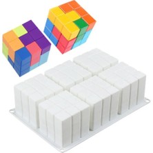 Haicheng Shop Büyük Ağaç Stili Yeni 3D Kare Rubik Küp Mum Kalıpları Soya Balmumu Silikon Kalıp Aroma Alçı Mum Diy Mum Kalıp El Yapımı Sabun Kalıp Mum Yap (Yurt Dışından)