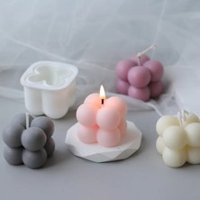 Haicheng Shop Beyaz Stil Diy Mumlar Kalıp Soya Balmumu Mumlar Kalıp Aromaterapi Alçı Mum 3D Silikon Kalıp El Yapımı Soya Mumları Aroma Balmumu Sabun Kalıpları (Yurt Dışından)