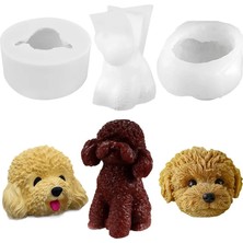 Haicheng Shop C Stili Teddy Köpek Kafası Mum Silikon Kalıp Yeni 3D Hayvan Şekli Parfüm Mum Yapımı Balmumu Kalıp Kore Tarzı Mum Kalıp Dıy (Yurt Dışından)