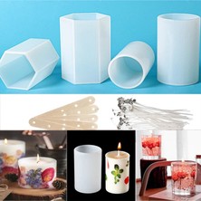 Haicheng Shop Silindir 4 4cm Tarzı Silindir Silikon Kalıp Dıy Epoksi Reçine Mum Kalıbı Aromaterapi Mum Balmumu Molde Kil Alçı El Sanatları Döküm Kalıp Ev Dekor (Yurt Dışından)