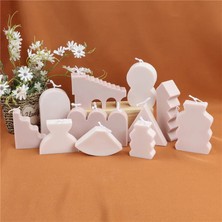 Haicheng Shop Stili Temizle Bir Set Basit Çizgiler Geometrik Şekil Silikon Mum Kalıbı Için El Yapımı Aromaterapi Mum Alçı Süsler El Sanatları Sabun Kalıbı (Yurt Dışından)