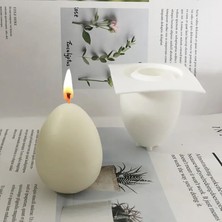 Haicheng Shop 5.4cm Tarzı 3D Yumurta Mum Kalıbı Dıy El Yapımı Kokulu Mum Yapımı Silikon Kalıp Çikolata Fondan Kek Kalıbı Formu Sabun Yapımı Zanaat Malzemeleri (Yurt Dışından)