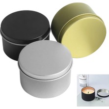 Haicheng Shop B-Gümüş Tarzı 104ML Yuvarlak Teneke Teneke Işık Bardakları Boş Kutu Konteynerler Mum Kalıp Dıy Balmumu Mumları Tealight Aksesuarları Kozmetik Konteyner (Yurt Dışından)