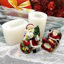 Haicheng Shop B Tarzı Noel Baba Çikolata El Yapımı Sabun Silikon Kalıp Noel Dekorasyon Mum Silikon Kalıp Aromaterapi Alçı Modeli (Yurt Dışından)