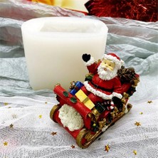 Haicheng Shop B Tarzı Noel Baba Çikolata El Yapımı Sabun Silikon Kalıp Noel Dekorasyon Mum Silikon Kalıp Aromaterapi Alçı Modeli (Yurt Dışından)