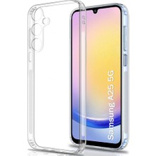 Case World Caseworld Samsung Galaxy A25 5g Kapak Kamera Korumalı Tıpalı Şeffaf Silikon Kılıf