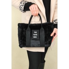 Birikon Peluş Çanta Siyah