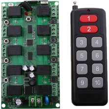 Bonnie 12V 10 Kanal 433MHZ Kablosuz Uzaktan Kumanda Anahtarı Işık Motoru Için 1000M (Yurt Dışından)