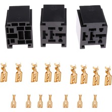 Bonnie 3pcs 80A 5 Pin Rölesi Terminalli Terminal Tutucu Soketi Araba Alarm Işık Kontrolü (Yurt Dışından)