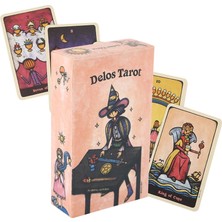 Chaoduo Shop Yılın Tekerleği Stili Delonew Tarot Kehanet Kartı Masa Oyunu Oyuncak Tahmin Astroloji Renkli Baskı Sunak Bezi Kurt Adam Sihirli (Yurt Dışından)