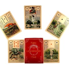 Chaoduo Shop Deri Kart Sahibi Tarzı Yeni Varış Yüksek Li Altın Lenormand Oracle Tarot Kartları Fal Rehberliği Kehanet Tarot Güverte Tahta Oyunu Anlatıyor (Yurt Dışından)