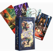 Chaoduo Shop Gündelik Cadı Stili Tarot Kahin Kartı Gizemli Kehanet Çizgi Roman Tarot Kartı Kadın Kız Kart Oyunu Masa Oyunu Ingilizce Pdf Kılavuzu ile Oyun Kartları (Yurt Dışından)