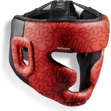 Domyos Çocuk Tam Yüz Boks Kaskı - Kırmızı