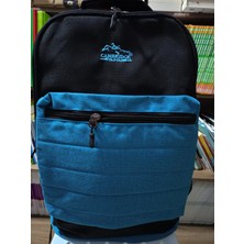 Kitap Dükkanı Su Geçirmez Sırt Çantası Mavi Siyah