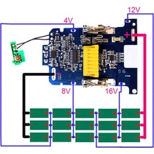 Brettablata BL1830 Li-Ion Bms Şarj Koruma Levhası Makita 18 V Aracı BL1815 BL1860 LXT400 BL185 2 Adet (Yurt Dışından)