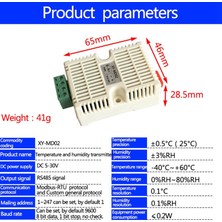 Brettablata MD02 Sıcaklık ve Nem Verici Endüstriyel Sensör Yüksek Hassasiyetli Sıcaklık ve Nem Izleme SHT20 (Yurt Dışından)