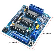 Brettablata L293D Motor Kontrol Sürücü Kalkanı Çift Arduino MEGA2560 4 Kanal L293 Motor Sürücü Genişletme Kartı Motor Sürücü Modülü (Yurt Dışından)