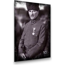 Glass Art 100. Yıl Özel Seri Atatürk Dikey Cam Tablo