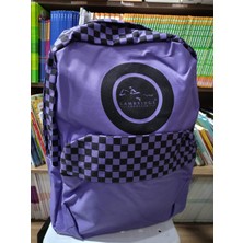 Kitap Dükkanı Su Geçirmez Sırt Çantası Mor Siyah