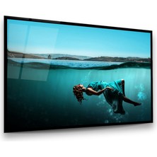 Glass Art Su ve Kadın Manipülasyon Yatay Cam Tablo