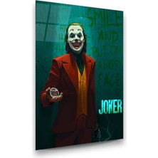 Glass Art Joker Dikey Cam Tablo