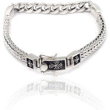 Midyat Nurtaş Gümüş Hasır Model 925 Ayar Saf Gümüş Erkek Hasır Bileklik 201022823