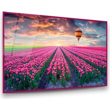 Glass Art Çiçek Bahçesi Manzara Yatay Cam Tablo