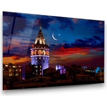 Glass Art Galata Kulesi Yatay Cam Tablo