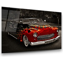 Glass Art Klasik Araba Yatay Cam Tablo