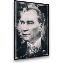Glass Art 100. Yıl Özel Seri Atatürk Dikey Cam Tablo
