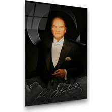 Glass Art Atatürk Dikey Cam Tablo