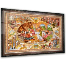 Glass Art Iran Minyatür Yatay Cam Tablo