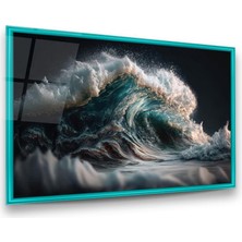 Glass Art Dalga Manipülasyon Yatay Cam Tablo