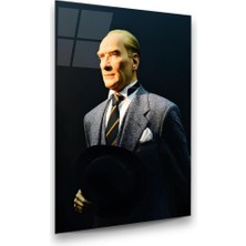 Glass Art Atatürk Dikey Cam Tablo