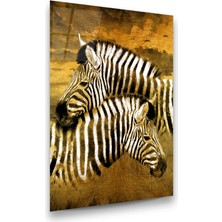 Glass Art Zebralar Dikey Cam Tablo