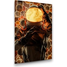 Glass Art Astronot Dikey Cam Tablo