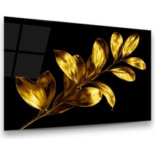 Glass Art Sarı Çiçek Yatay Cam Tablo