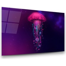 Glass Art Deniz Anası Manipülasyon Yatay Cam Tablo