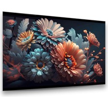 Glass Art Çiçek Buketi 2 Manipülasyon Yatay Cam Tablo