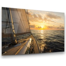 Glass Art Yelkenli Yatay Cam Tablo