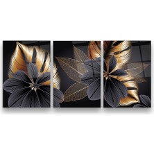 Glass Art Gold Yapraklar Çoklu Cam Tablo