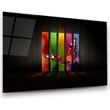 Glass Art Kelebek Manipülasyon Yatay Cam Tablo
