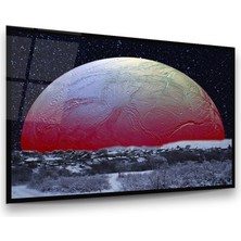 Glass Art Ay ve Dünya Manipülasyon Yatay Cam Tablo