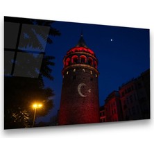 Glass Art Galata Kulesi Yatay Cam Tablo
