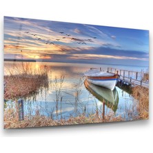 Glass Art Tekne ve Manzara Yatay Cam Tablo