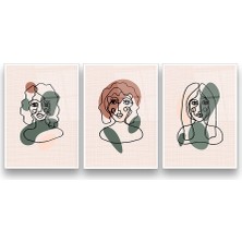 Glass Art Soyut Çizim Kadınlar Çoklu Cam Tablo